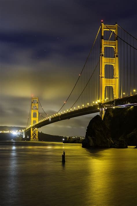 Golden Gate Bridge At Night Photorator