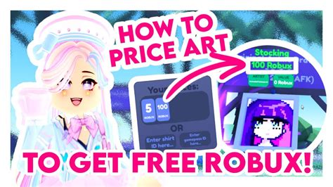 How To Put Prices On Your Art In Roblox Starving Artists To Get Free