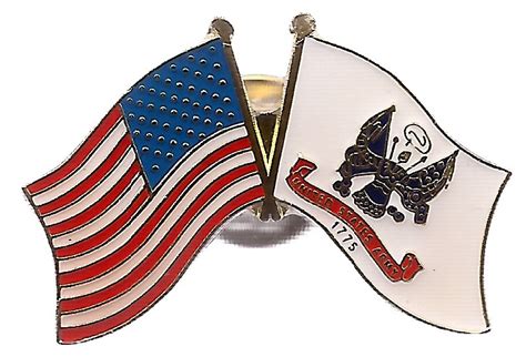 Us Army Lapel Pin Double Military Flag Pins