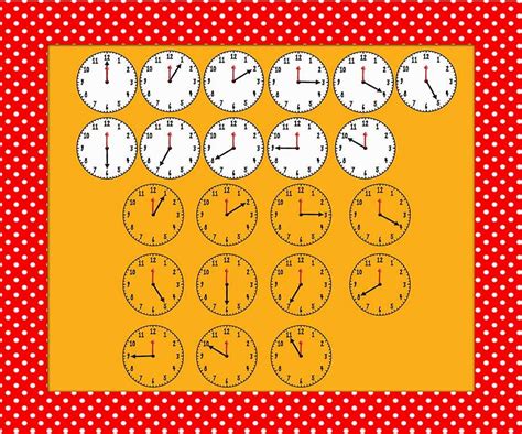 Telling Time Clip Art Collection Etsy
