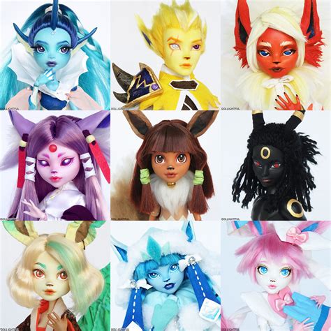 Eeveelution Custom Dolls By Dollightful Custom Monster High Dolls