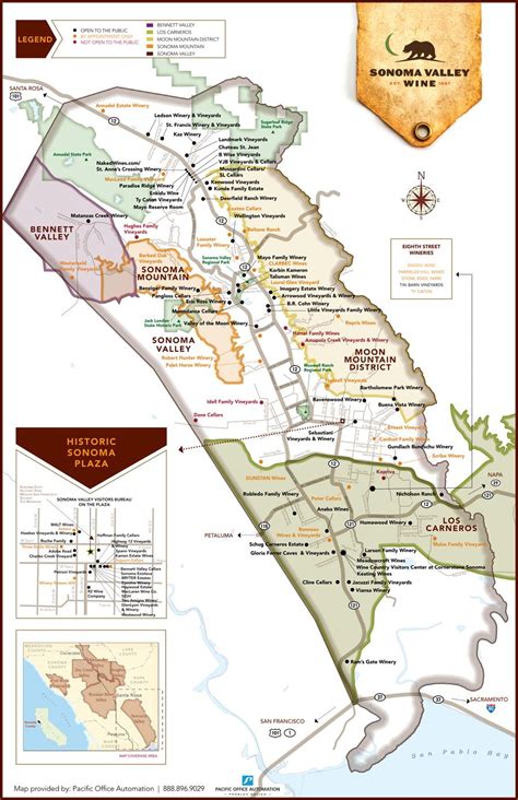Sonoma Valley Wine Map Artofit