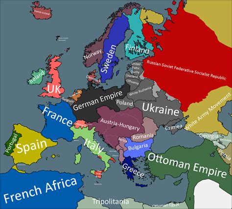 Map Of Europe World War 1 Map Vector