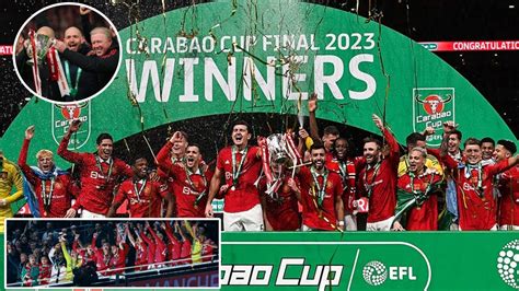Manchester United Full Carabao Cup 2023 Trophy Celebrations At Wembley