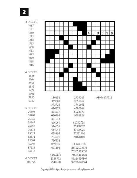 Fill in number puzzles printable. Printable Fill In Puzzle Number Fill In Puzzles Volume 2 ...