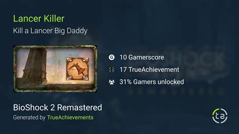 Lancer Killer Achievement In Bioshock 2 Remastered