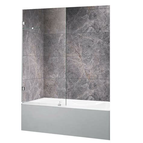 7001450mm Over Bath Shower Screen 10mm Toughened Glass Shelf Reno Star