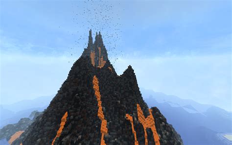 Tropical Volcano With Redstone Particle Smoke Erupting 18