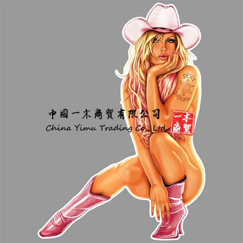 Pinup Girl Sticker Decal Hot Pamela Anderson Sexy Sheriff Cowgirl