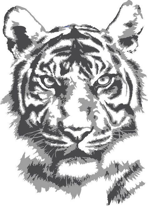 Tiger Stencil By Jen Br On Deviantart Tiger Stencil Tiger Art Tiger Tattoo