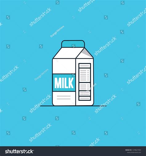 Milk Carton Vector Illustration Stock Vector Royalty Free 1278627403