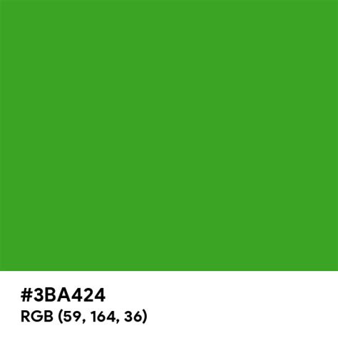 Solid Green Color Hex Code Is 3ba424