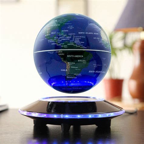 Magnetic Levitation World Globe Map Educational Floating Decor Light
