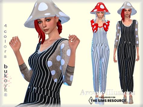 Arcane Illusions Mushroom Overalls The Sims 4 Catalog Overalls