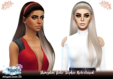 Shimydim Anto`s Sophie Hair Retextured Sims 4 Hairs