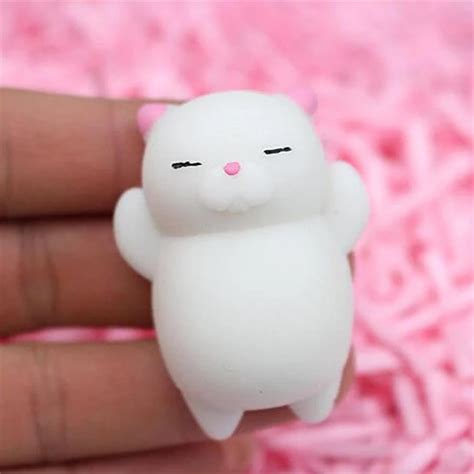 3pcs Cute Mochi Squishy Cat Squeeze Healing Fun Kids Kawaii Toy Stress