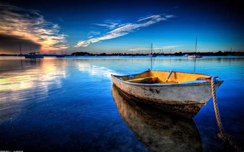 Wallpaper Sunlight Boat Sunset Sea Bay Night Lake Water Shore