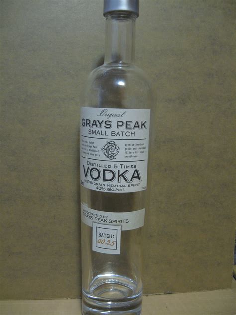 Grays Peak Small Batch Vodka 750ml Honest Booze Reviews