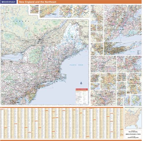 Northeast Us Regional Wall Map By Rand Mcnally Mapsales