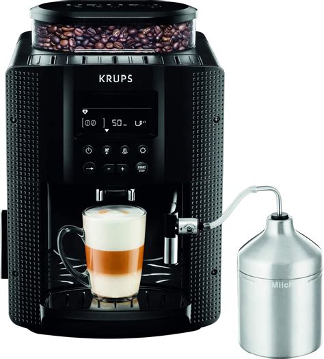 Krups Essential Machine à Café à Grain Machine à Café Broyeur Grain Cafetière Expresso Ecran