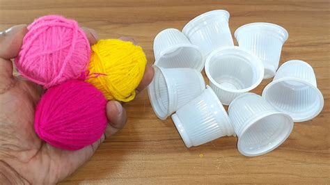 Waste Plastic Coffee Cups Reuse Idea Diy Decoration Best Out Of