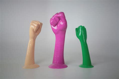 Leluv NEW D Printed Fisting Action Dildo With Base Choose Size And Vibrant Solid Colors Smooth