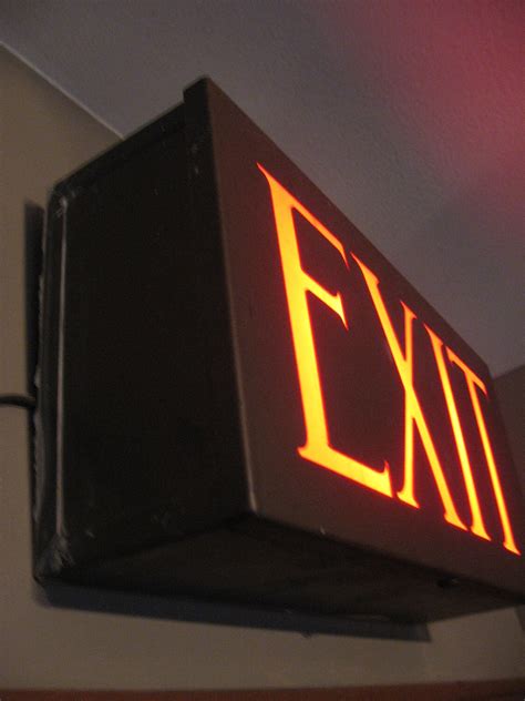 Vintage Exit Sign C 1940s 50s From Old Theater