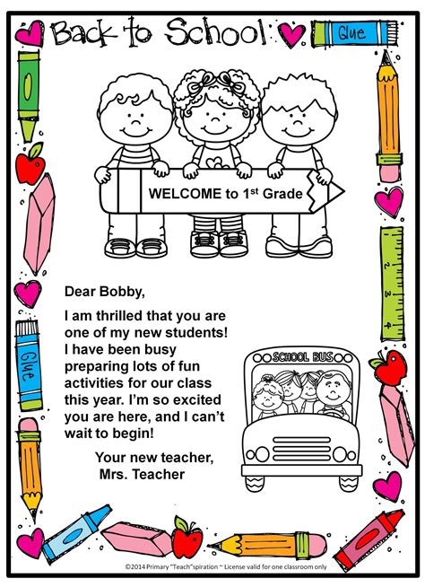 Preschool Welcome Letter Template ~ Addictionary