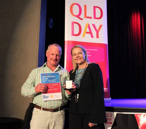 Sandy Bolton Mp Presents Ian Hardcastle With His 2019 Noosa Qld Day