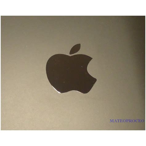 Apple Label Sticker Badge Logo Metal Chrome