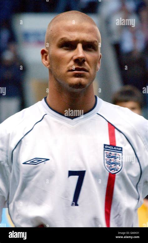 Soccer World Cup 2002 Qualifier Group Nine England V Albania David Beckham England Stock