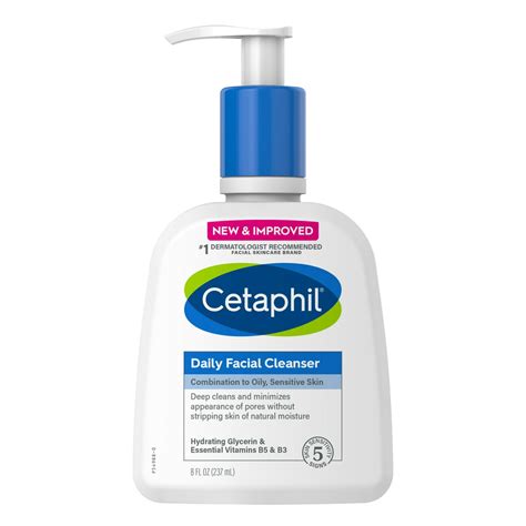 Cetaphil Daily Facial Cleanser Face Wash For Sensitive Combination To