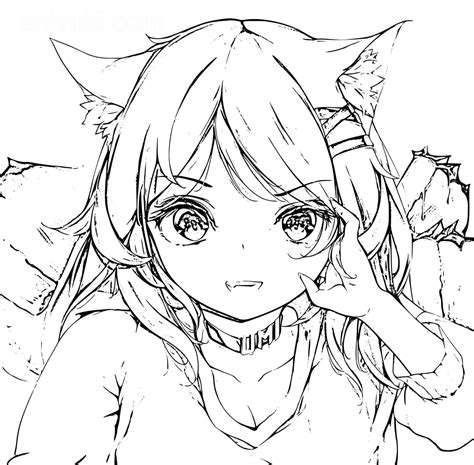 Cat Anime Coloring Pages Mannspheia