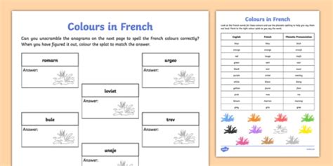 Lego star wars coloring pages free. French Colours Worksheet - Primary Resources (teacher made)