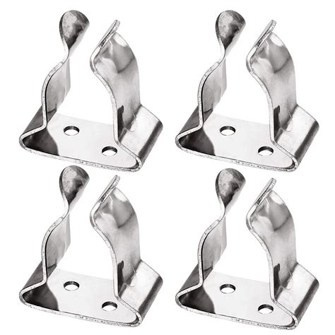 Mojiate 4 Pieces Of Stainless Steel Boat Hook Small Spring Clamp Holder