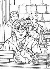 Coloring Potter Harry Studying Hermione Chamber Secrets Rony Desenho Printable Sheets K5worksheets Fun Netart Colorir sketch template
