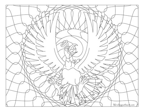 Pokémon is a series of japanese video games published by nintendo.pokemon coloring pages are widely loved and searched by kids of all ages. #250 Ho-Oh Pokemon Coloring Page · Windingpathsart.com