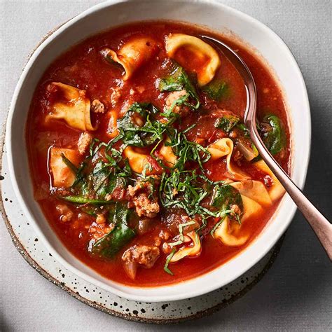Sausage Spinach And Tortellini Soup