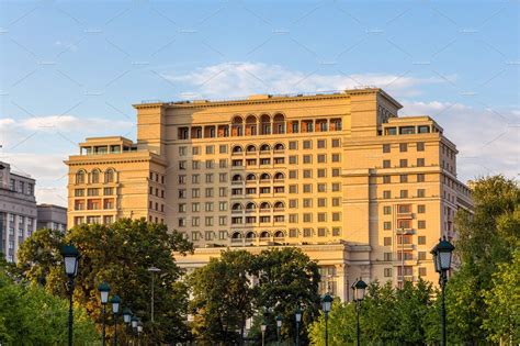 Hotel Moskva On Manezhnaya Square In Moscow Russia Architecture