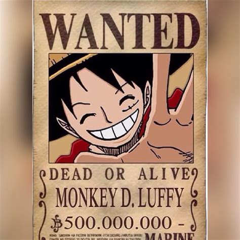 Luffy S Bounty Poster