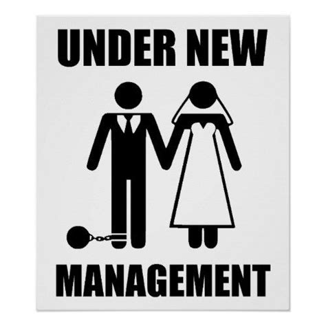 Just Married Under New Management Poster Wedding Quotes Funny Just Married
