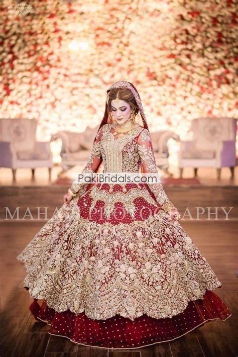 Pakistani Bridal Outfit Maroon Color