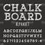 Chalkboard Alphabet Vector Font Stock Illustration  Download Image Now