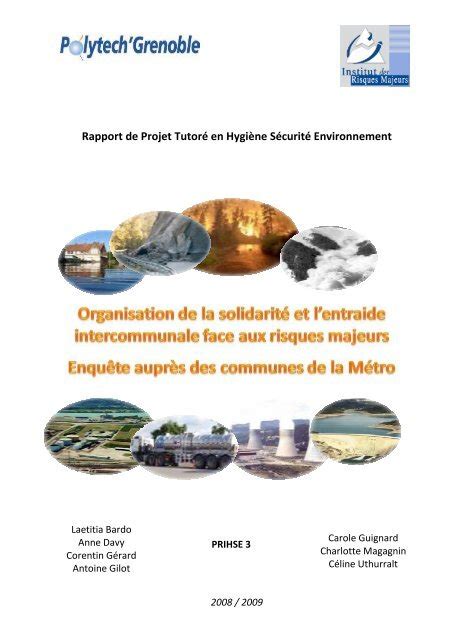 Rapport De Projet Tutoré En Hygiène Sécurité Environnement