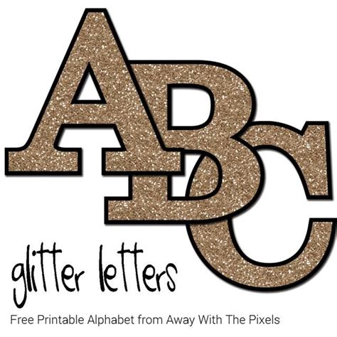 Glitter Without The Glue Free Digital Printable Alphabet To Download Diy