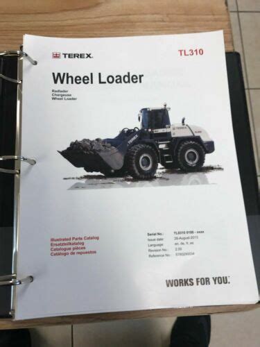 Terex Tl310 Wheel Loader Parts Catalog Manual Binder Free Shipping Ebay