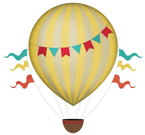 Vintage Hot Air Balloon Clipart Transparent PNG StickPNG