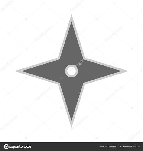 Throwing Star Ninja Shuriken Vector Flat Icon Kill Fun Antique Stock