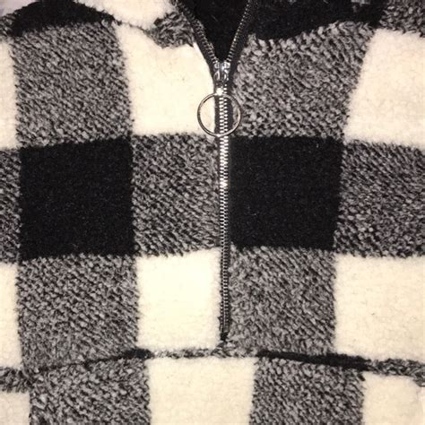 Urban Heritage Sweaters Checkered Fuzzy Pull Over Sweater Poshmark