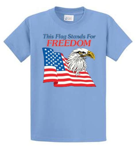 Flag Stands For Freedom Patriotic Us Flag Printed Tee Shirt Etsy